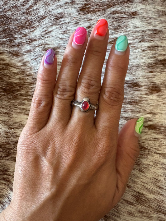 Roswell Rose – Pink Fire Opal Ring