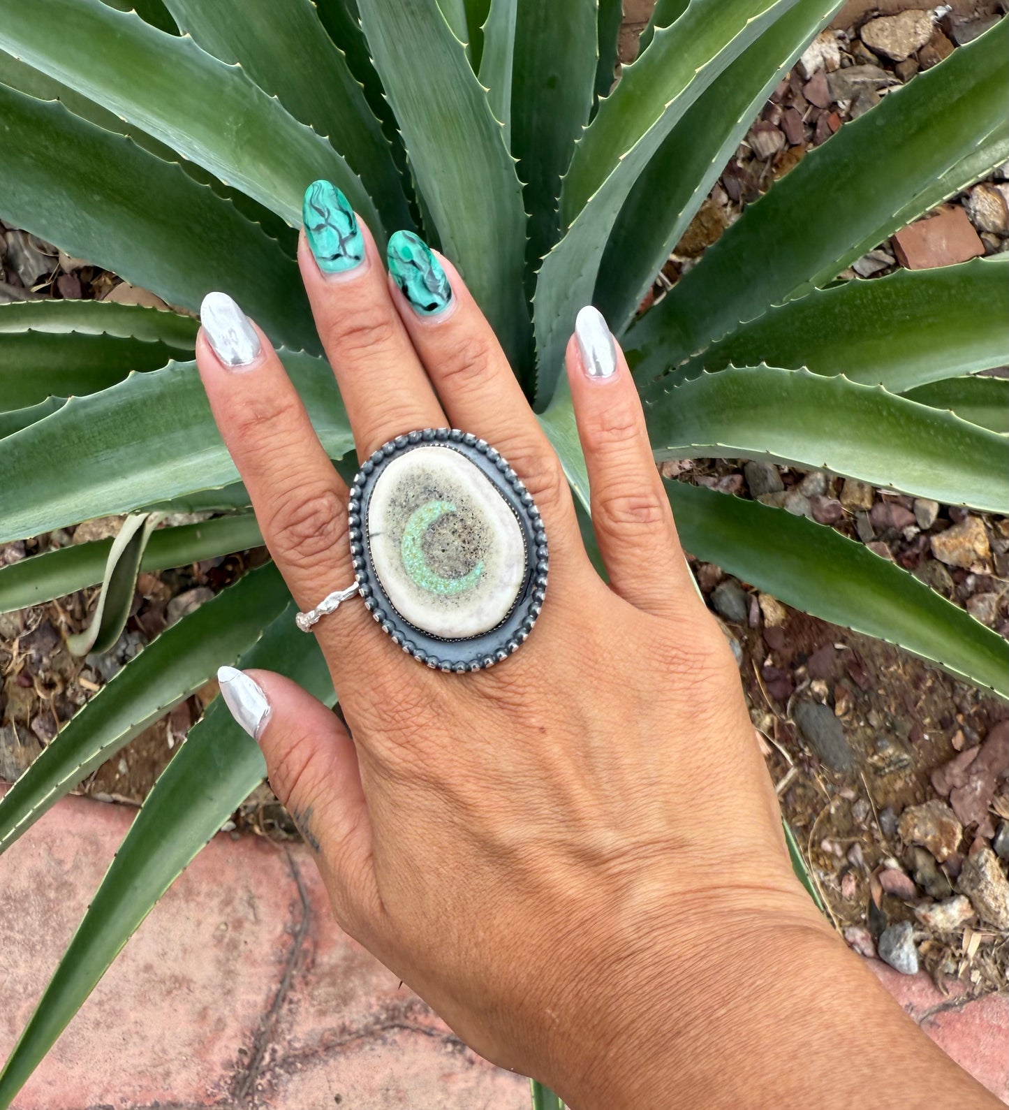 Moon Spirit Elk Antler Ring