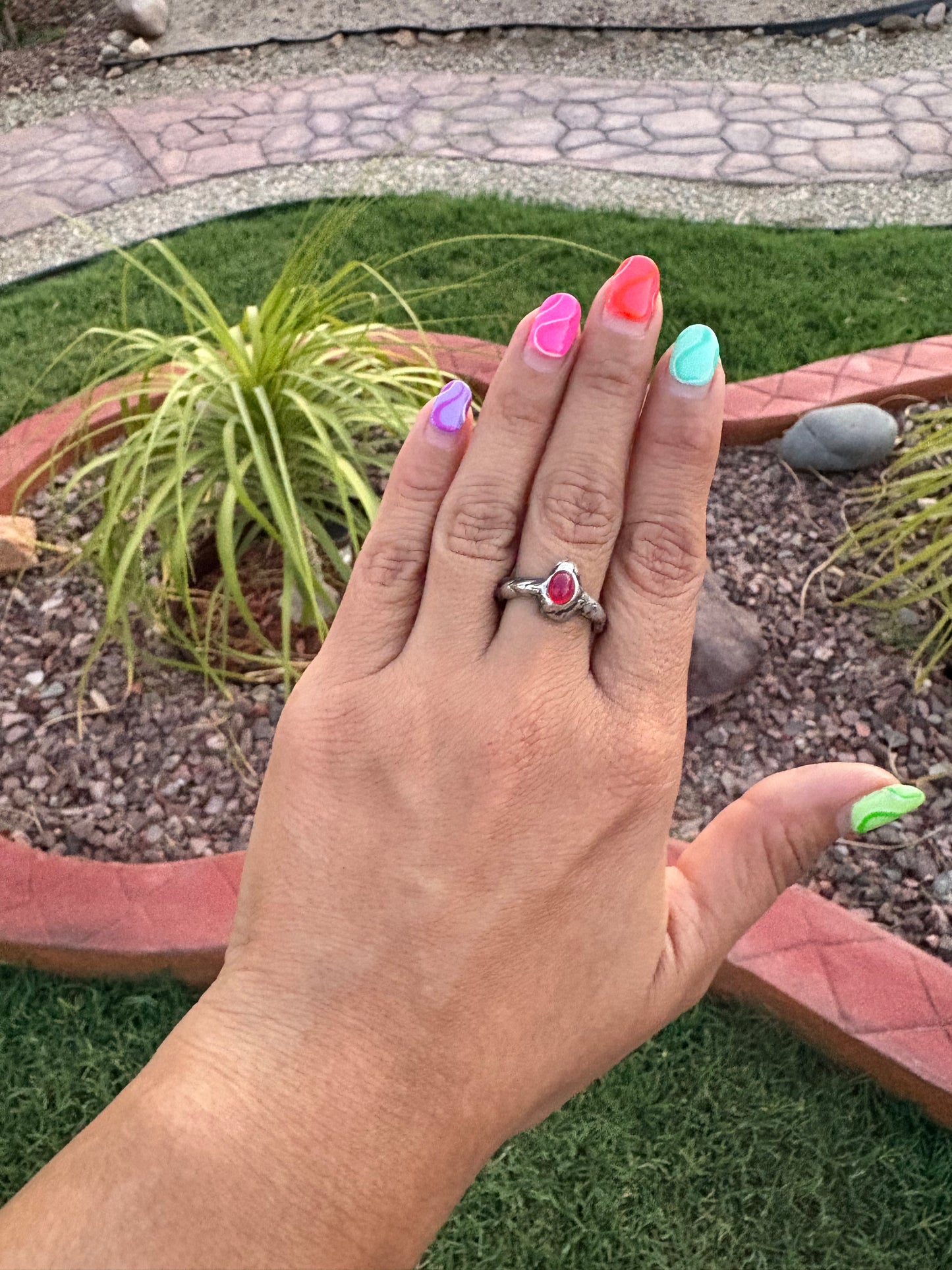 Roswell Rose – Pink Fire Opal Ring