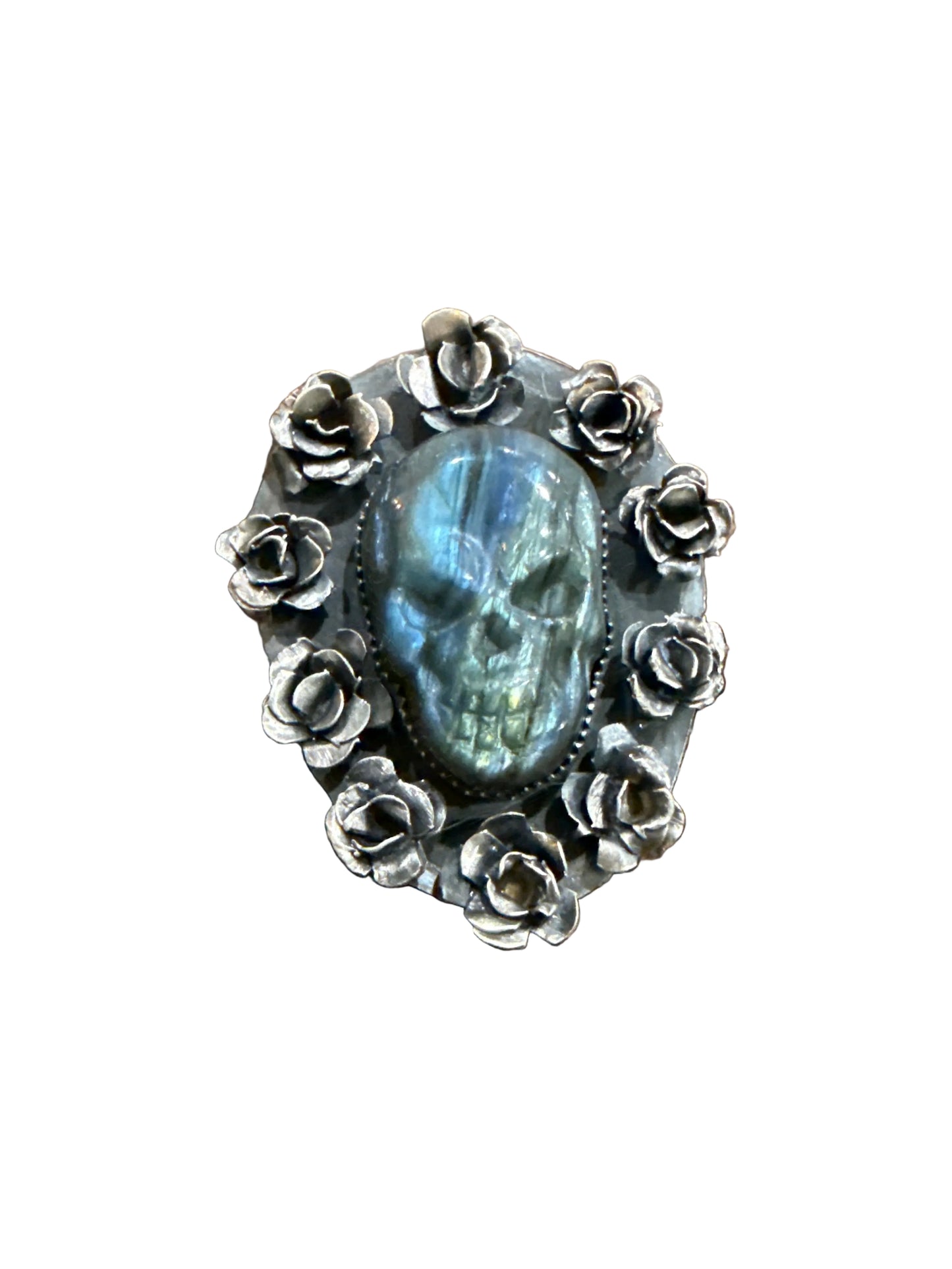Luna Muerta – Labradorite Ring 🌕💀