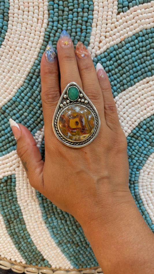 Enchanted Roots-Agate & Emerald Fusion