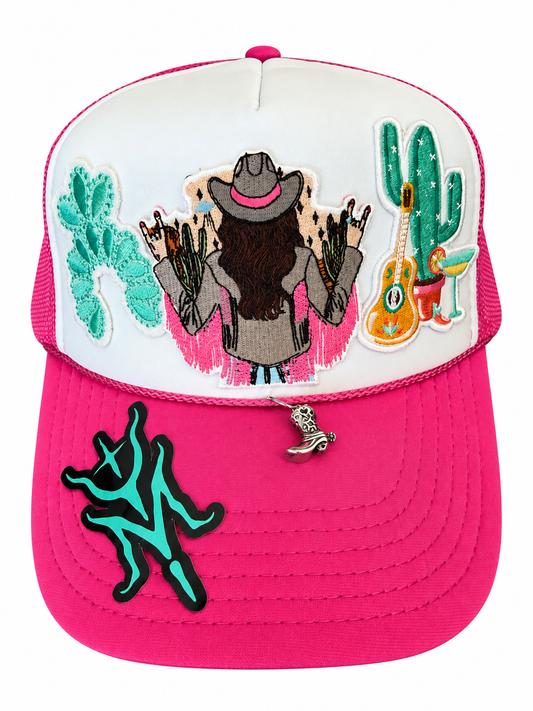Pink Desert Cowgirl Trucker Hat