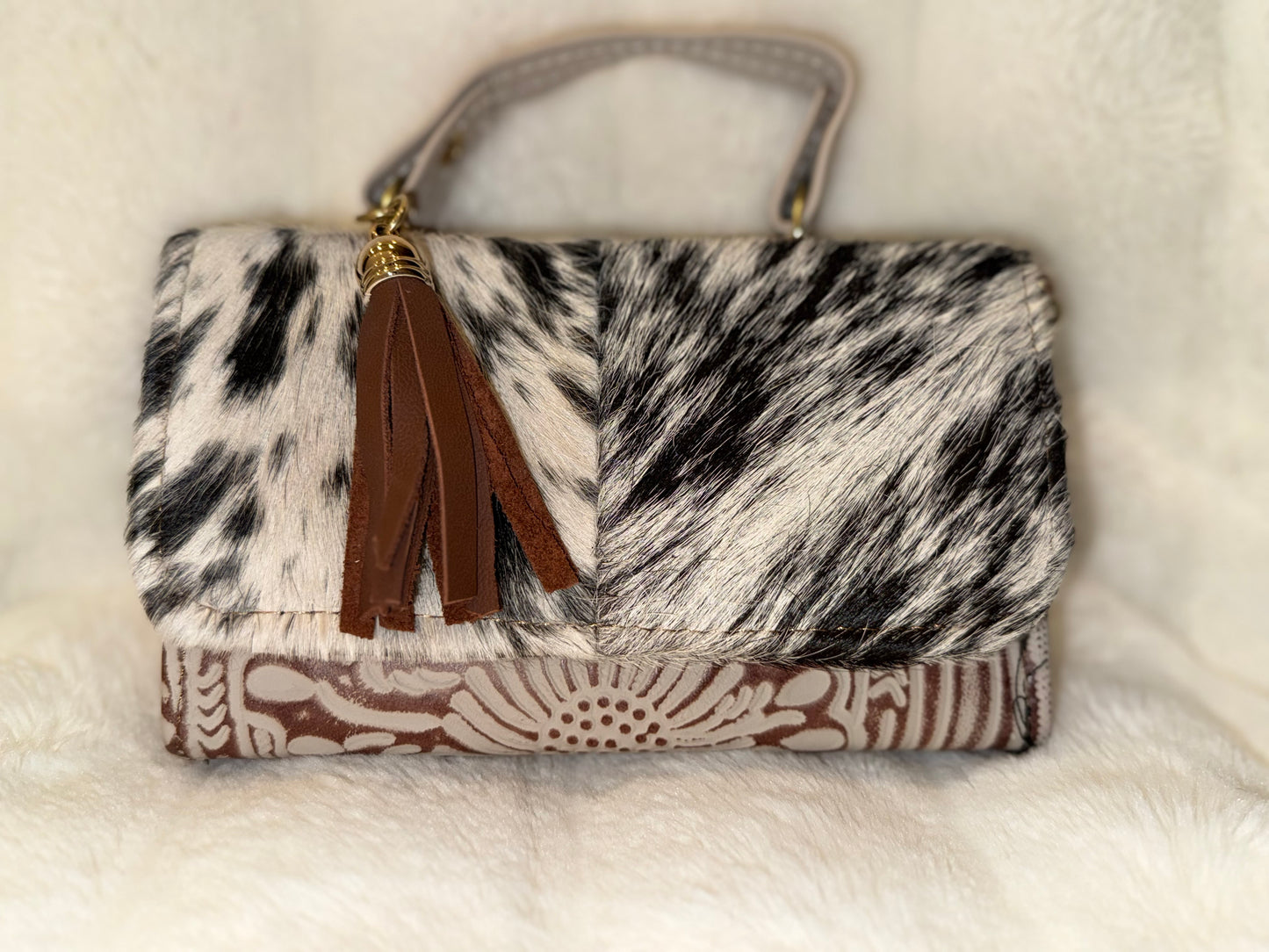 La Guadalajara Cowhide Clutch